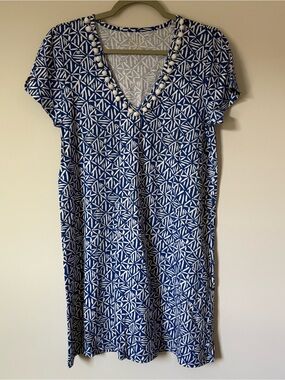 Lilly Pulitzer Blue & White Printed Dress
